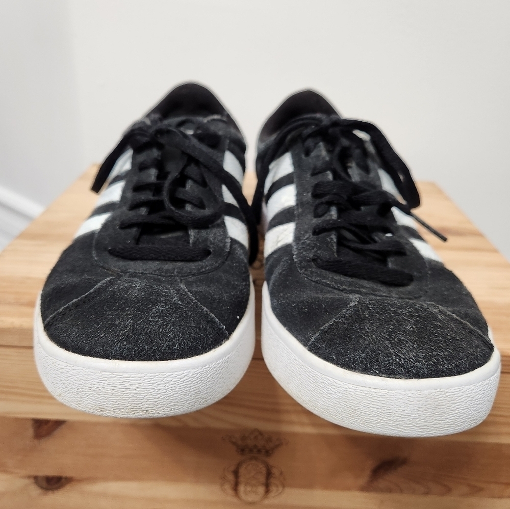 Adidas Black and White VL Court Sneakers Size 8 US - Picture 5 of 13